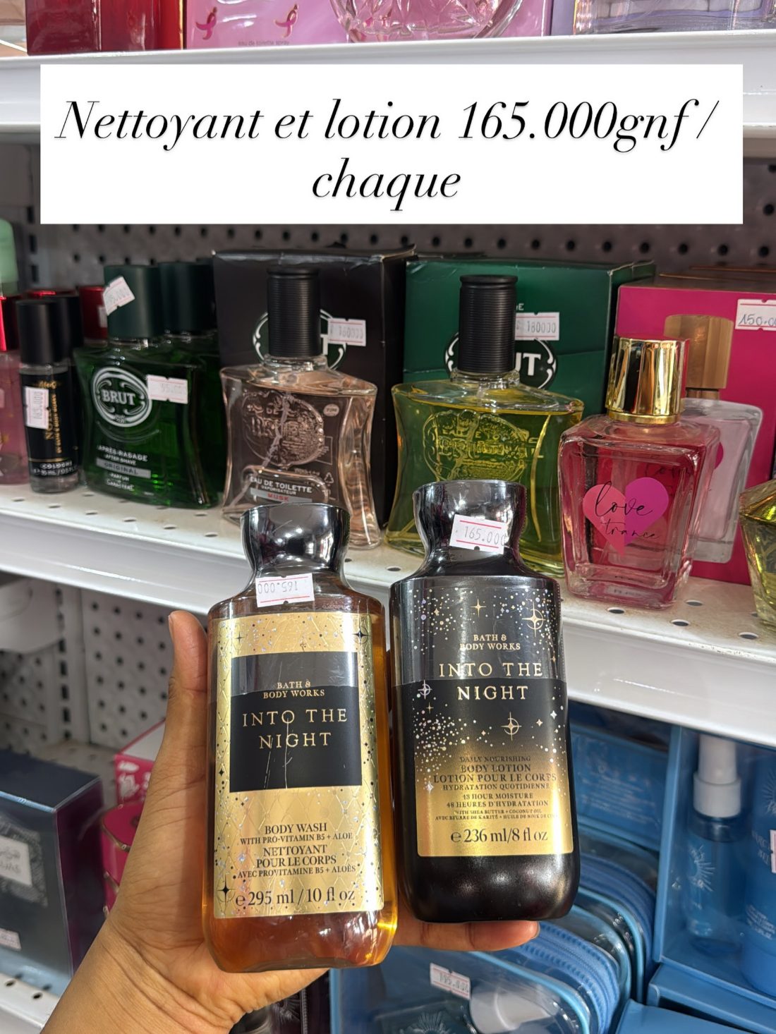 Bath & Body Works Into the Night — gel douche et lotion corps, Chronomarket Guinée